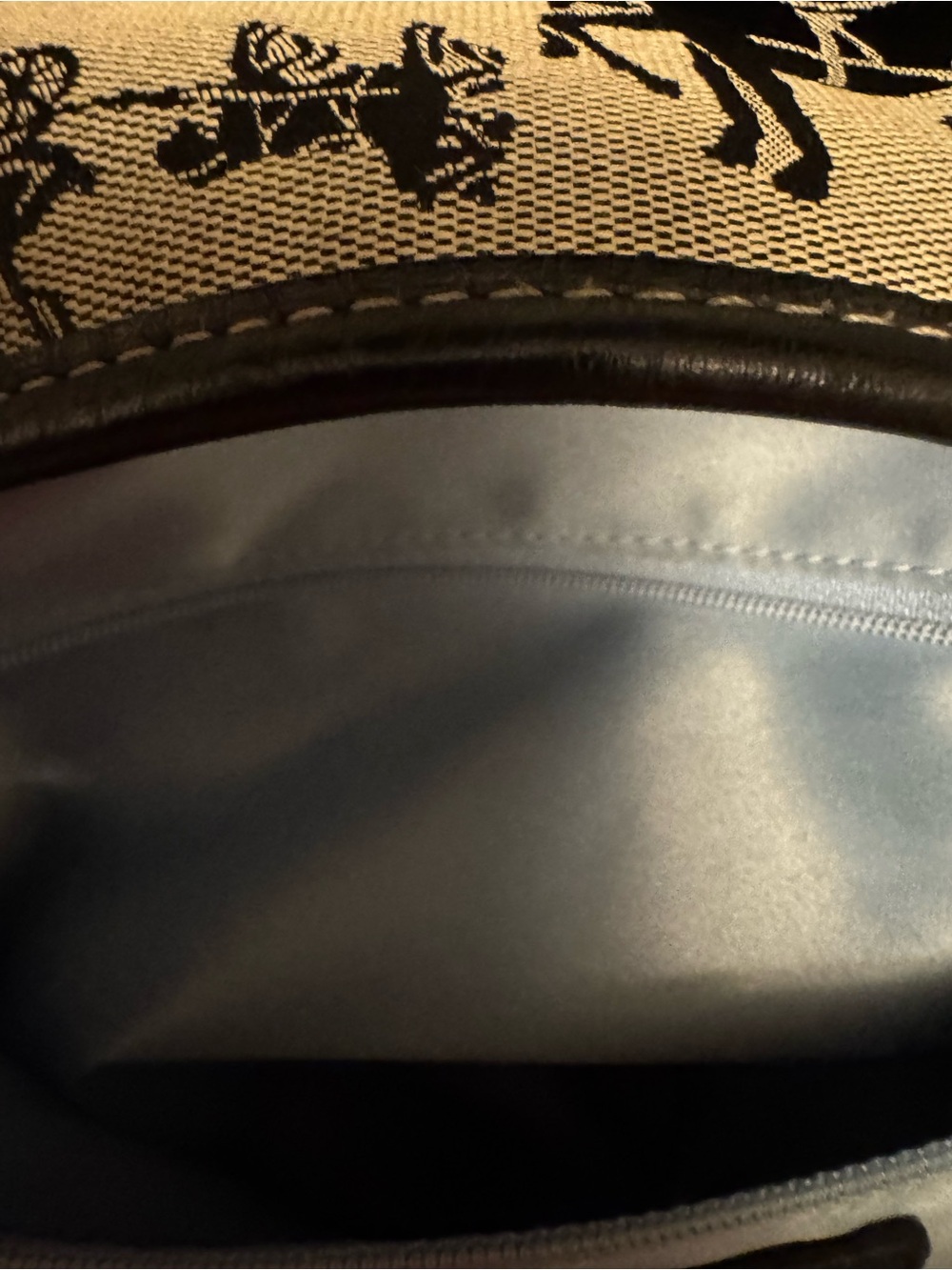 Vintage Coach Horse & Carriage Tote Bag, Black & Grey Jacquard Canvas Shoulder B - Picture 10 of 16
